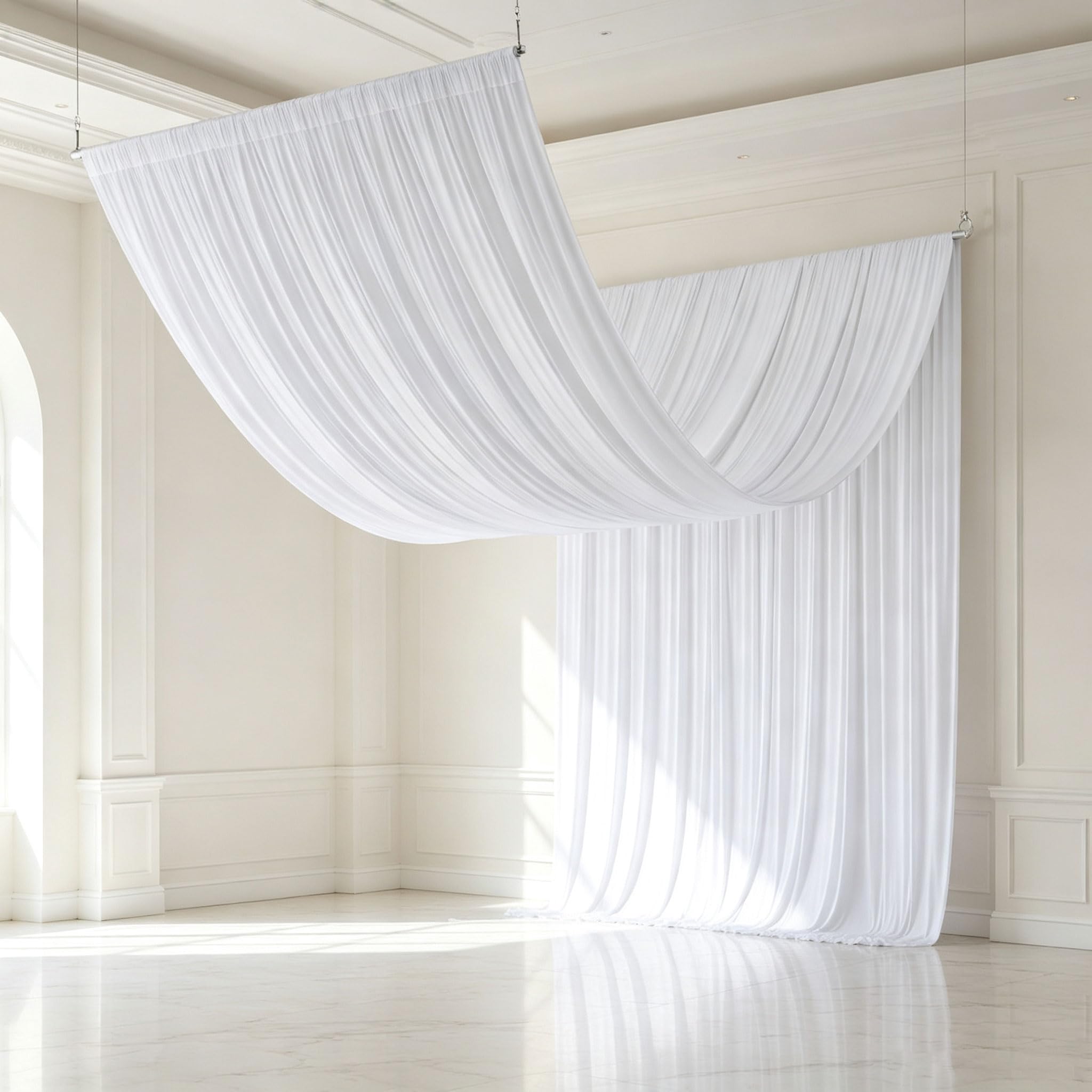 2 Paneles de Paño para Techo 150x600cm para Bodas y Fiestas