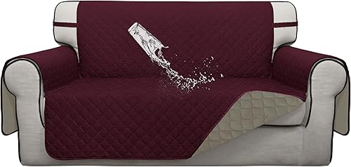 Miniatura 41 de ISSUNTEX - Fundas de sofá de doble protección 100% impermeables para sala de estar, fundas reversibles para sofá de 3 cojines, protector de muebles