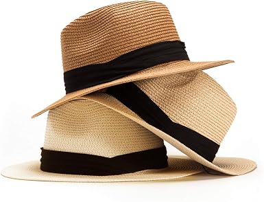 LADYBRO Panama Hat Unisex Pack 3 or 1 