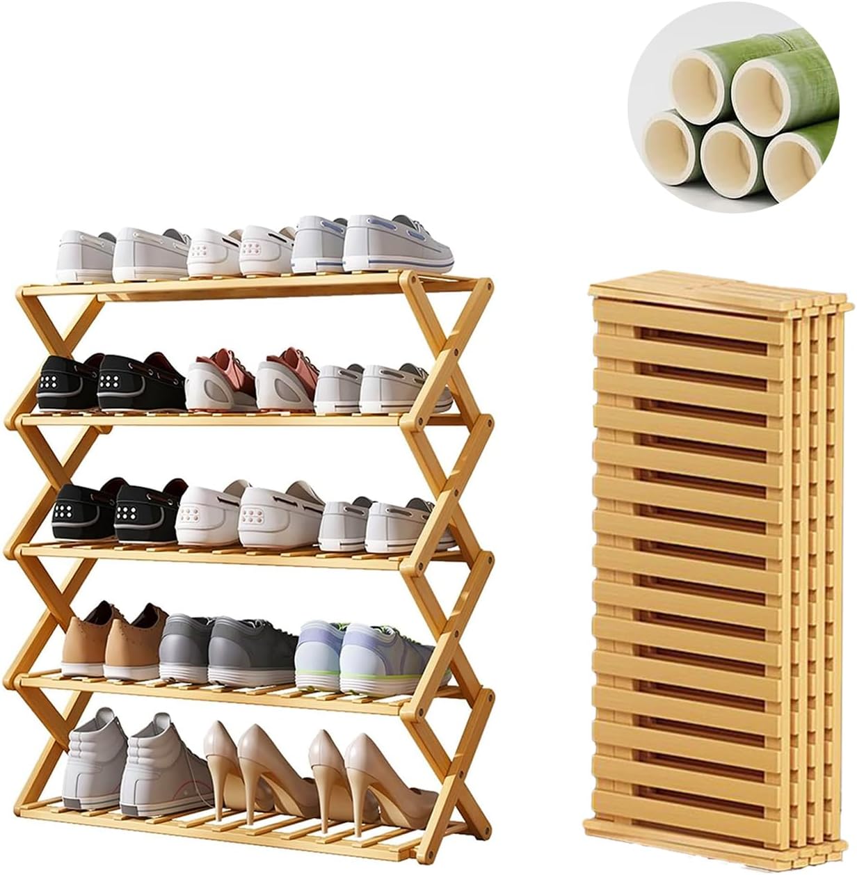 Zapatero de Almacenamiento Plegable,Zapatera de 5