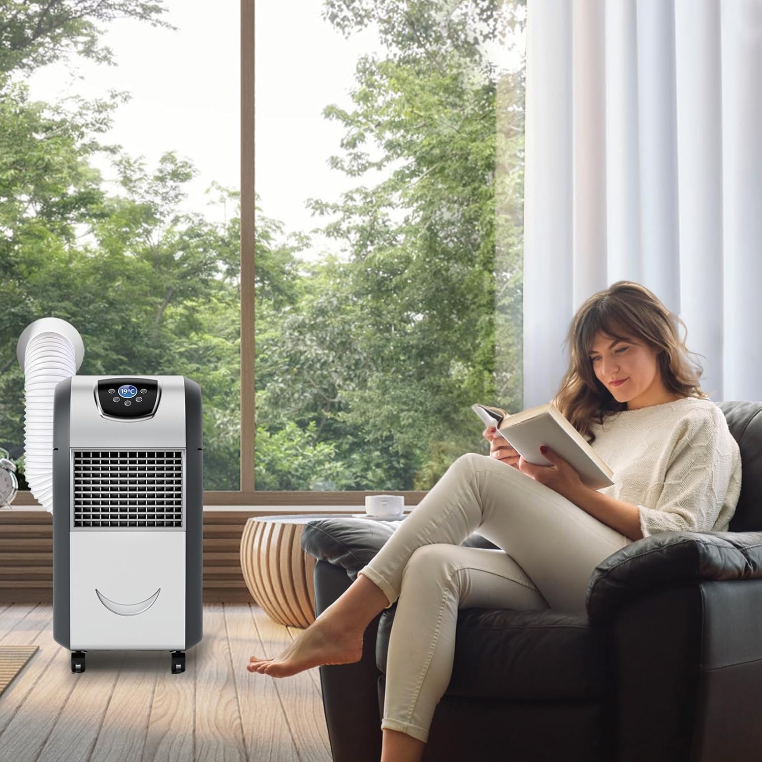 Abluftschlauch Weiß Ø150mm Länge 3m Flexibel PVC Schlauch für Klimaanlagen Wäschetrockner Abzugshaube Mobile Klimaanlage