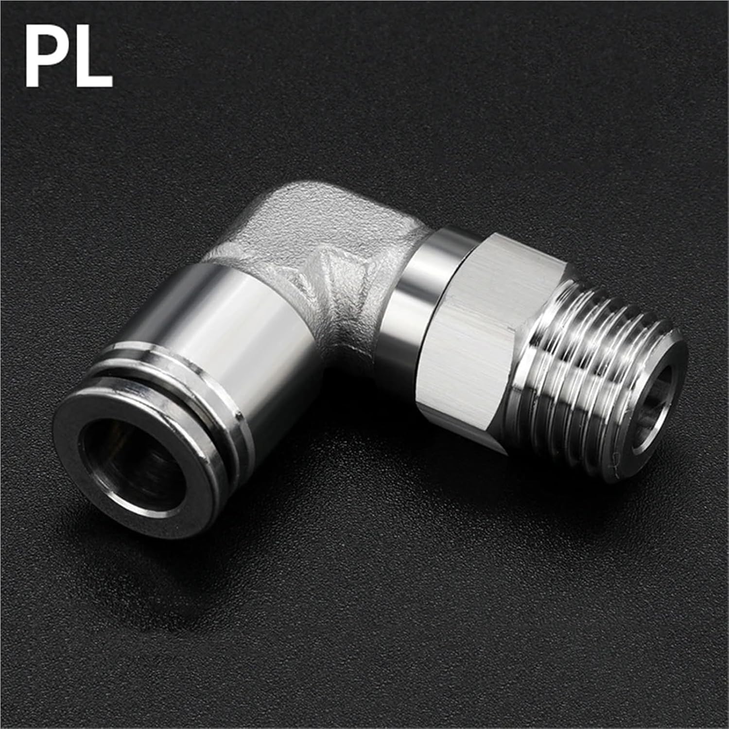 Zkenyao-Brass Connector 304 Stainless Steel Pneumatic Hose Fitting PCF Quick Release Valve Pipe Fittings 1/8 1/4 3/8 1/2 BSP Air Tube Connector, Simple to Install(4mm,M5)
