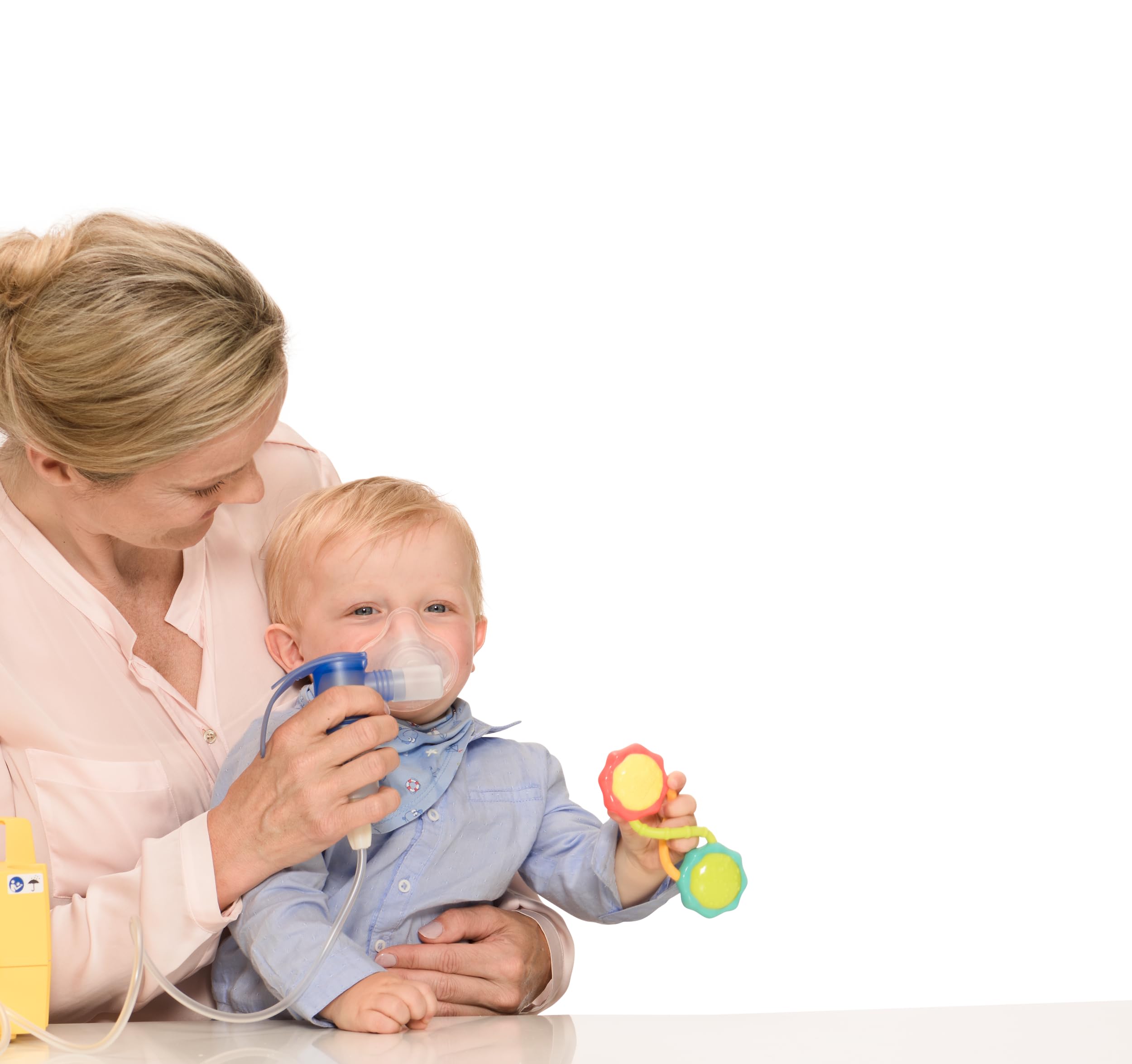 PARI LC SPRINT Junior Package - Vernebler-Austauschset mit PIF-Control | Für Babys und Kinder bis 4 Jahre. PARI LC SPRINT Junior Vernebler mit Düsenaufsatz gelb und BABY Maske Gr. 2 mit BABY Winkel