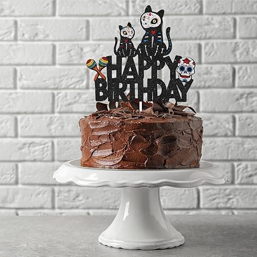 Miniatura 6 de Decoración para pastel de cumpleaños con calavera de azúcar para Halloween, diseño de esqueleto de Halloween, Día de la Muerte, decoración gótica de