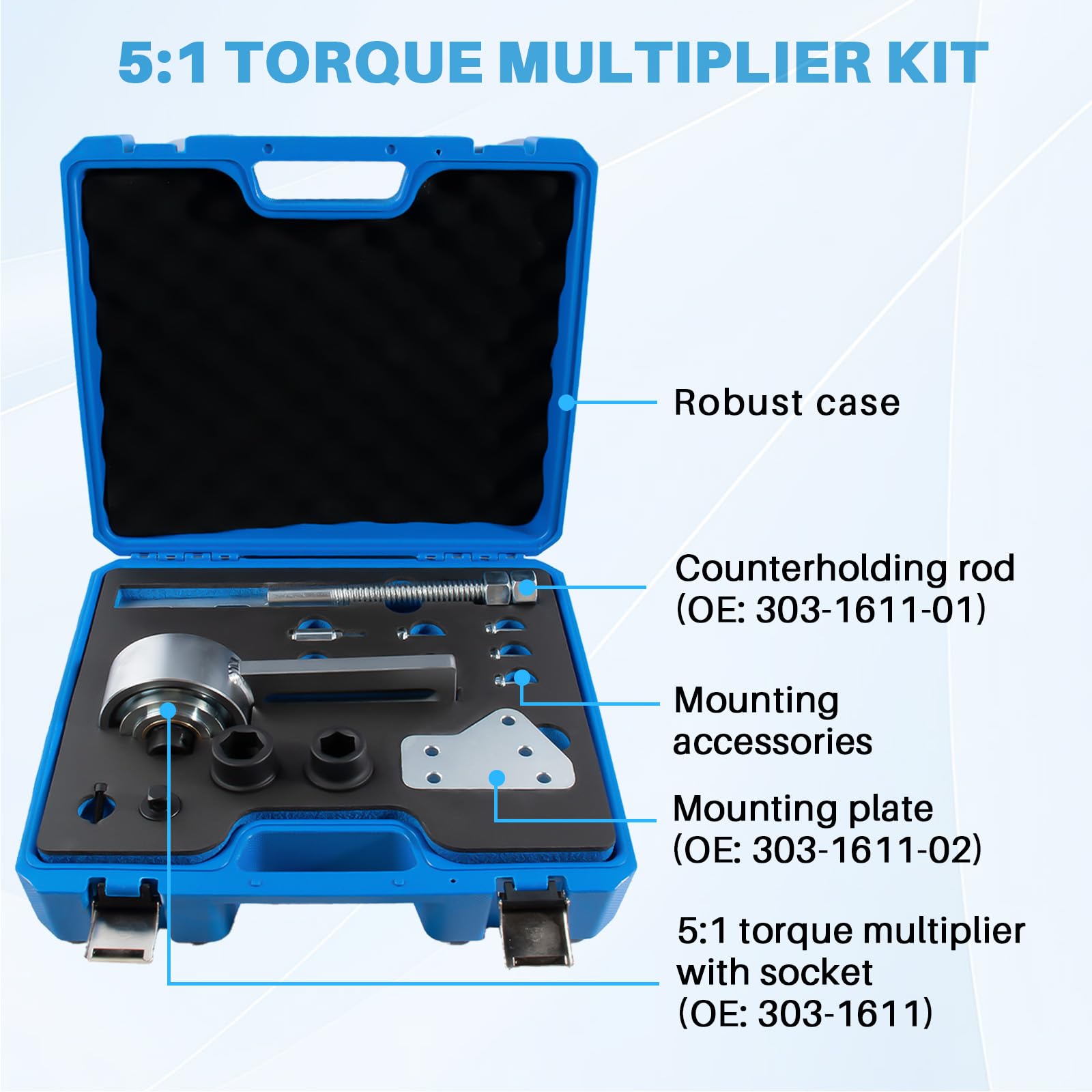Ensemble multiplicateur de couple pour moteur et vilebrequin compatible avec 1.0 1.1 1.5 Ecoboost Dura-tec Remplacement pour 303-1611 303-1611-01 303-161102