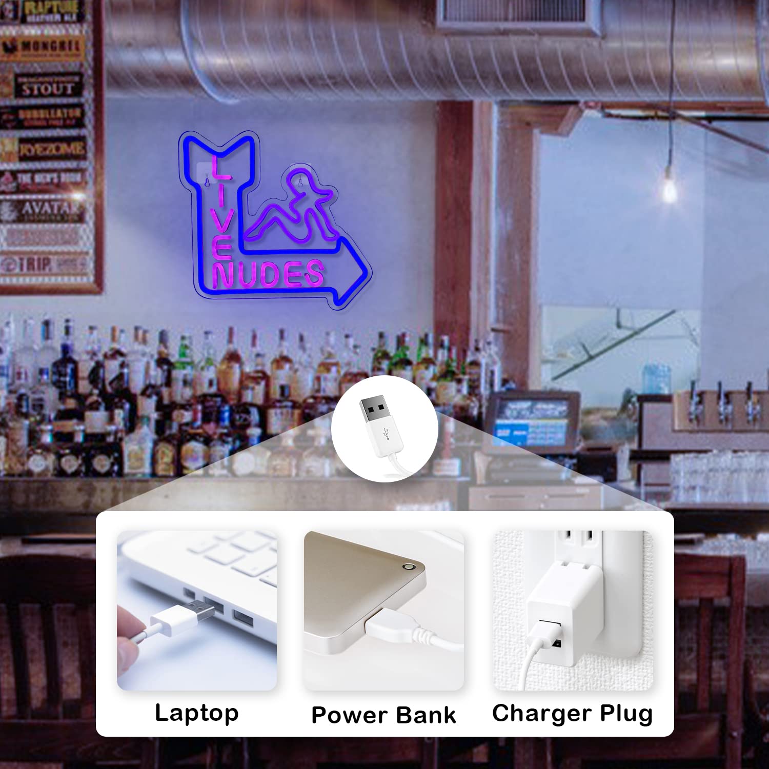 Looklight Lady Neon Sign,Neon Sign for Wall Decor,Lady Back Neon Light Up Sign,LED Sign Blue Neon Sign for Bedroom Man Cave Game Room Home Party Art Decor,Bar,Club: livenudes