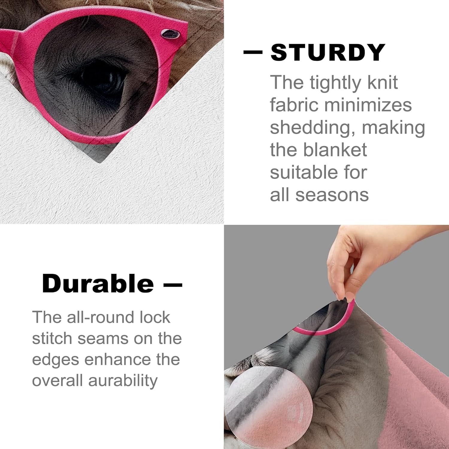 Llama Blanket for Girls Women Kids, Flannel Cute Funny Blankets Gifts, Animal Bubblegum and Pink Background Soft Warm Cozy Throws for Sofa Couch Bed Living Room Bedroom Home Decor 60" x 50" - Image 4