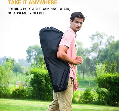 Miniatura 9 de Kingcamp Silla plegable portátil Luna de ocio estable cómoda para la pesca Patio fiestas Camping Playa Picnic, Azul