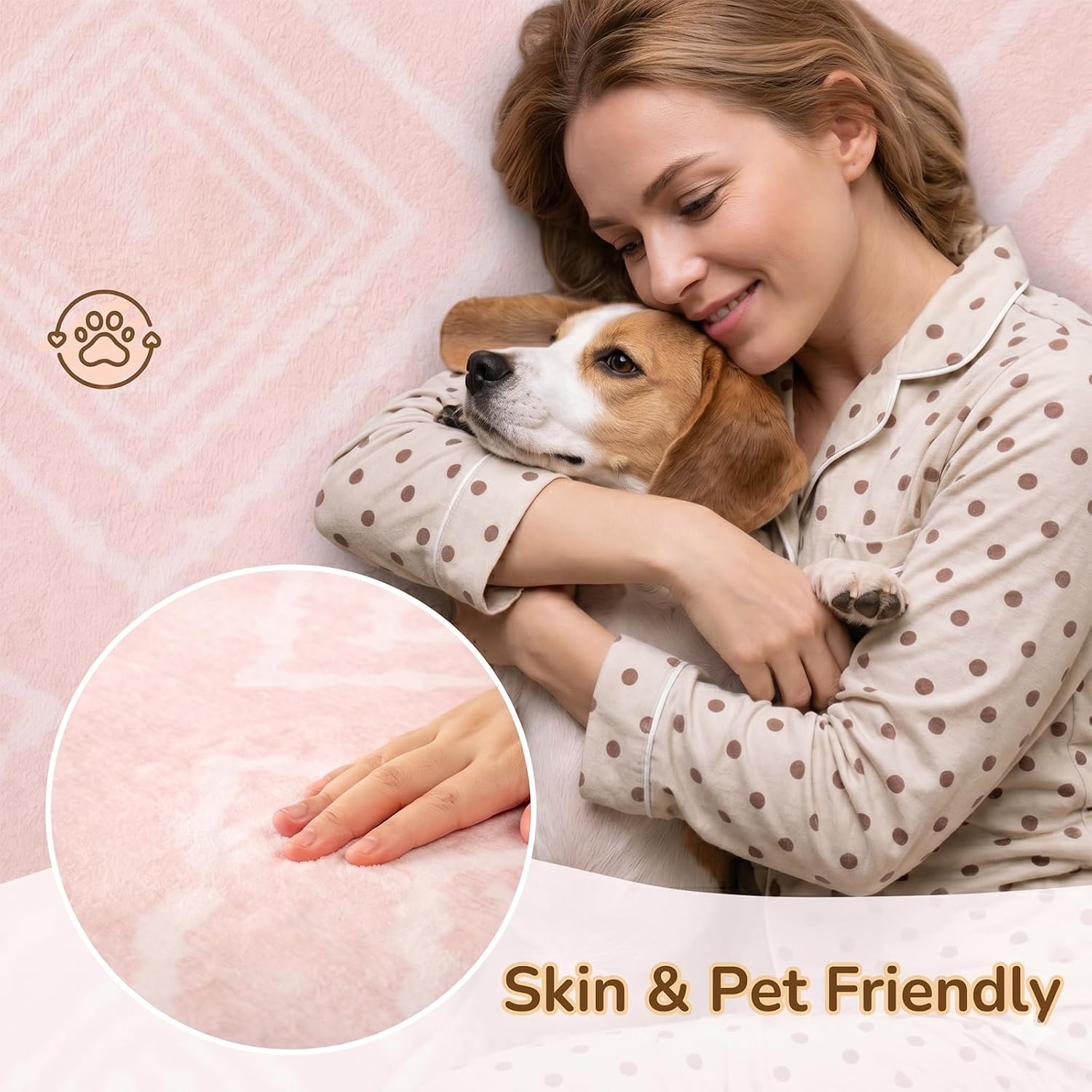 BESTSWEETIE 6'x9' Washable Area Rug for Living Room Bedroom Lightpink image 3