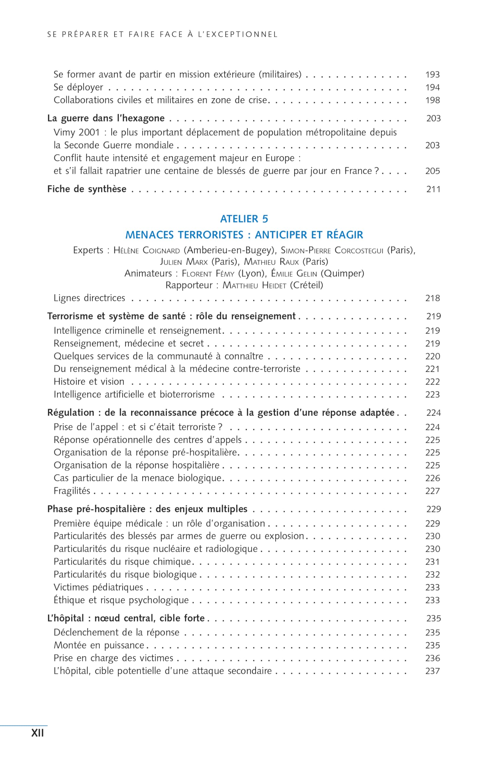 Se préparer et faire face à l'exceptionnel