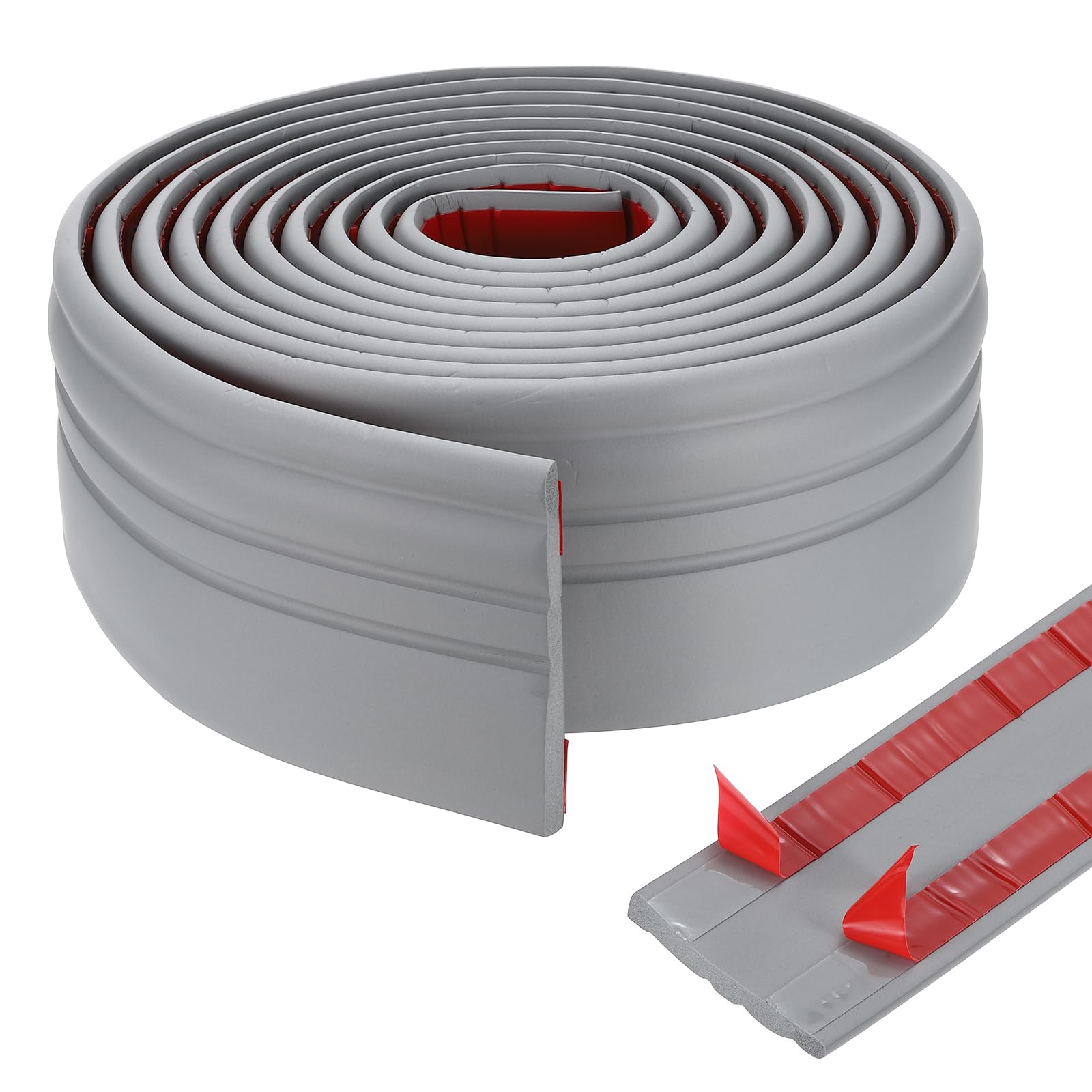QUARKZMAN Moldura de Zócalo Flexible Gris 3.94" x 16' NBR