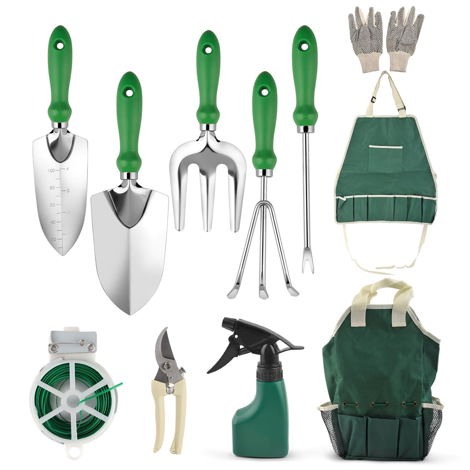Outils de Jardinage Robustes de 11 pièces pour Femmes, Hommes, Maman, Papa
