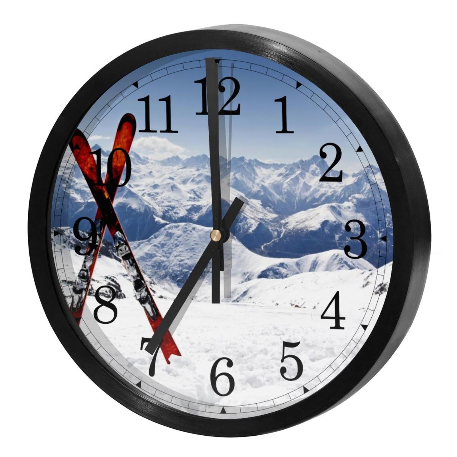 Horloge murale silencieuse à piles quartz sans bruit de tic-tac pour école et maison