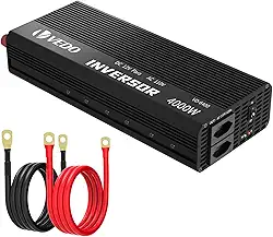 VEDO Inversor de Energia 4000W 12V para 110V Alta Potência com Proteção Térmica e USB, Ideal para Emergências, Viagens e Eletrodomésticos - Modelo VD-6400