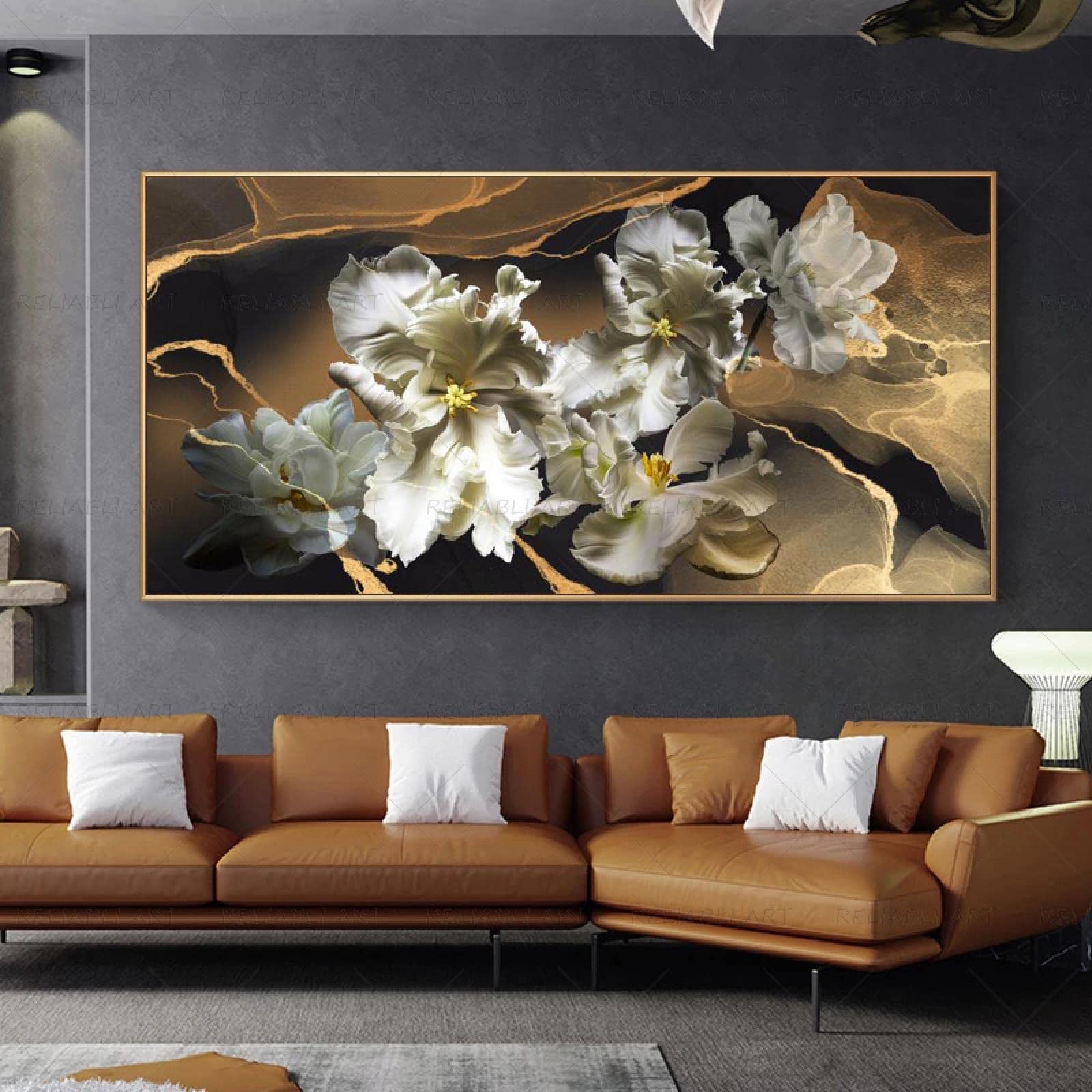 2 pezzi Ptura senza cornice con motivo astratto, stampe moderne su tela per decorazioni murali | SHEIN ALIA