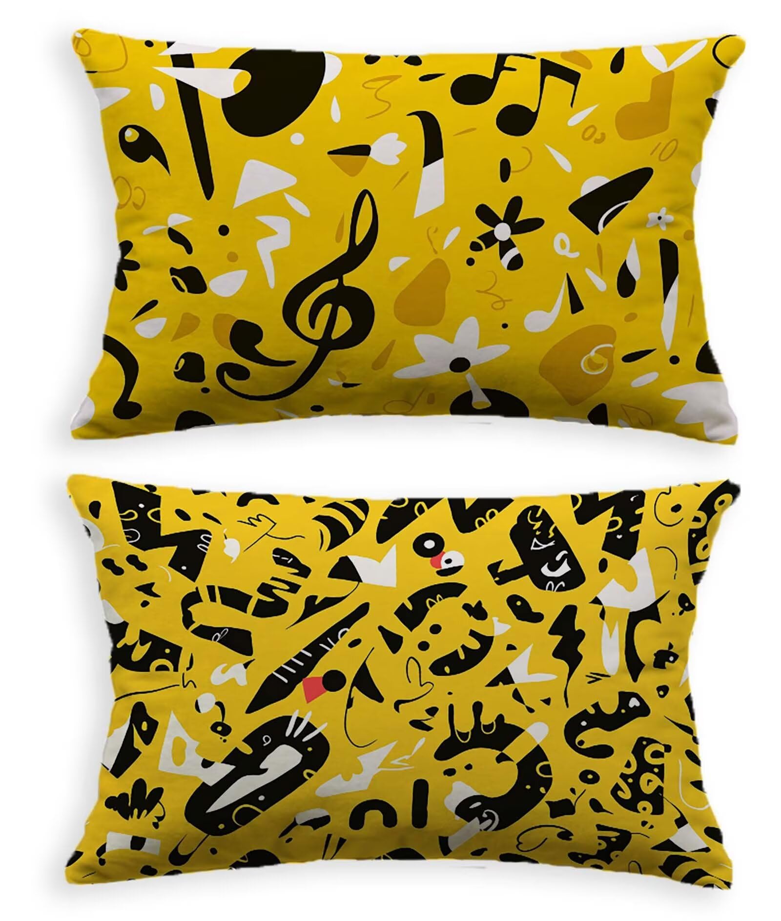 Housse de coussin jaune 80x100 en velours pour un salon cocooning et chaleureux