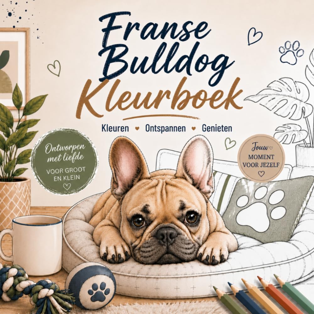 Franse Bulldog Kleurboek: Schattige en Realistische Franse Bulldogs om in te Kleuren voor Volwassenen en Kinderen | Ontspanning, Creativiteit en Kleurplezier