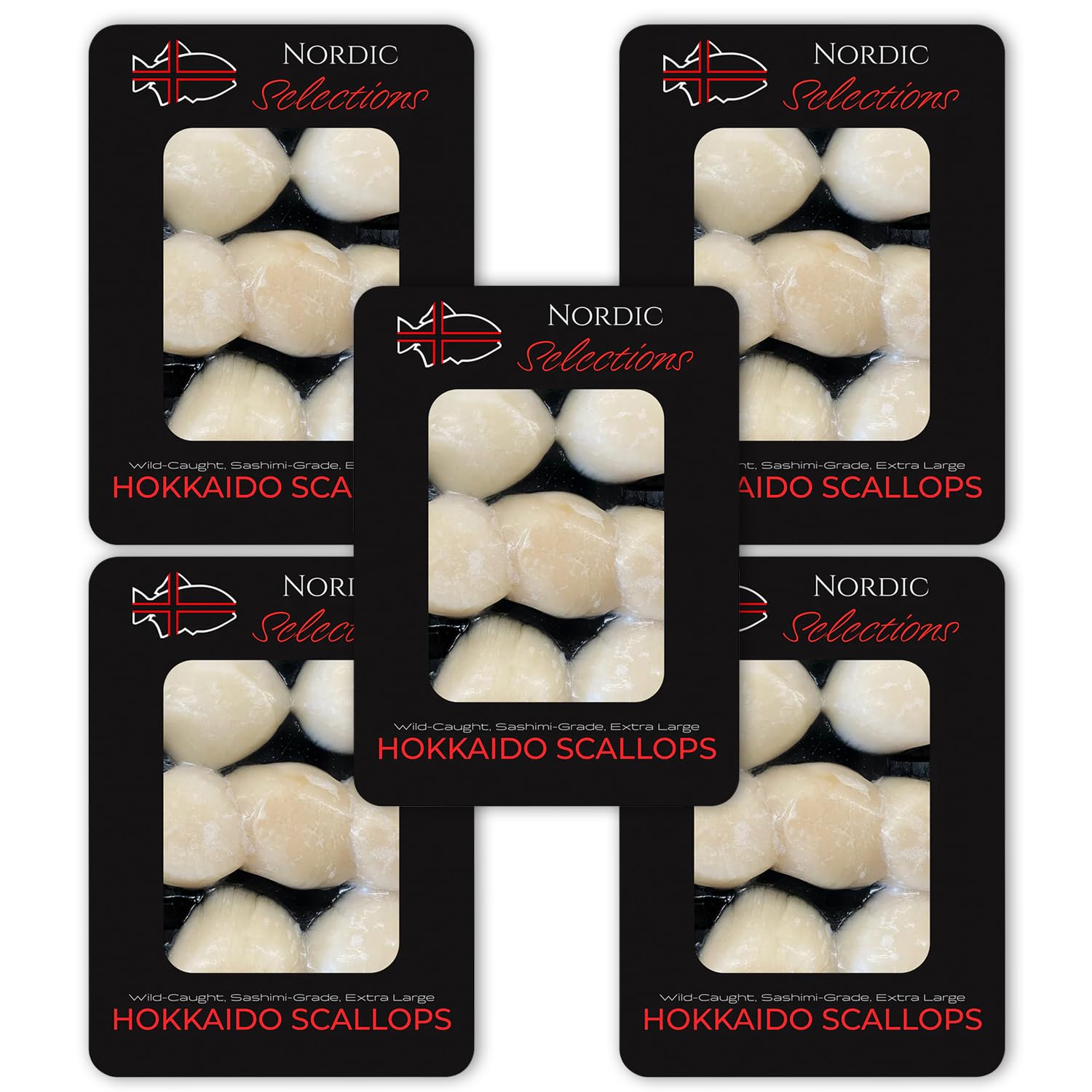 Nordic Catch Wild Japanese Sea Scallops - Extra Large Sushi-Grade, Individually Frozen Scallops - Caught in Hokkaido, Japan, the Perfect Frozen Food to Order (12oz portion)