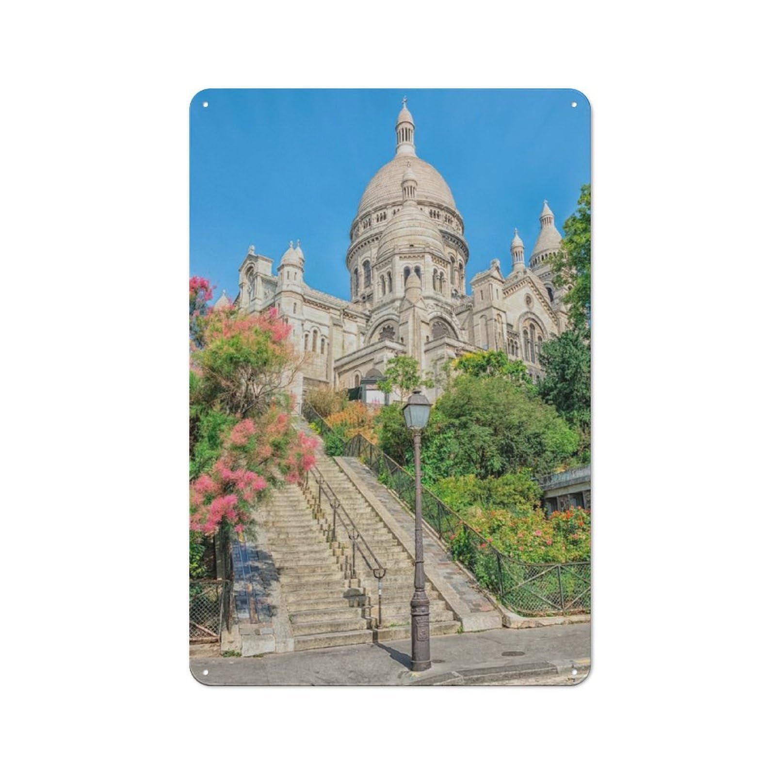 Vintage Metal Sign 30x20cm Featuring Beautiful Montmartre, Home Bar Decor for Cafe, Pub, Workshop Or Home Bar