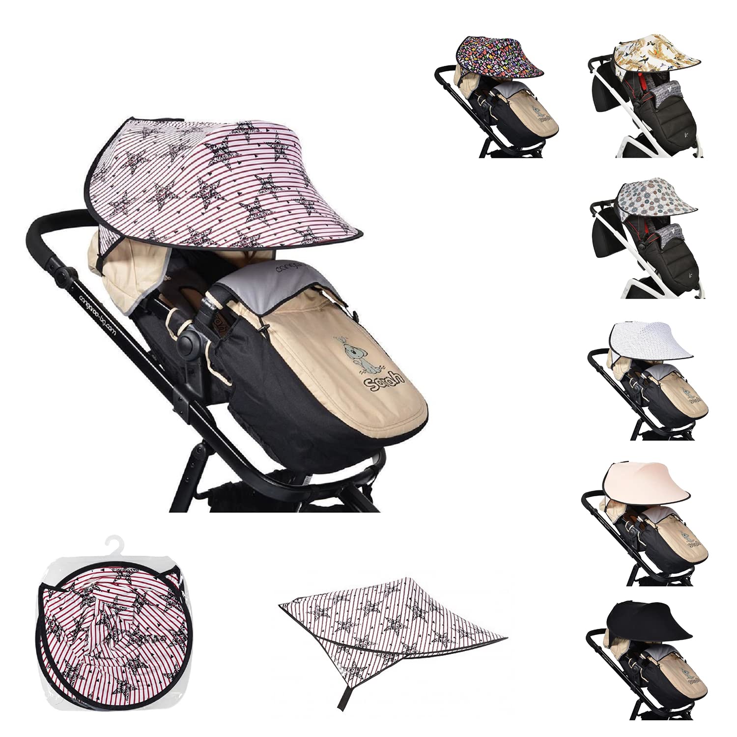 CangarooUniversal Sun Protection for The Stroller Protection from The Sun Wind Dust, Colors:Stars