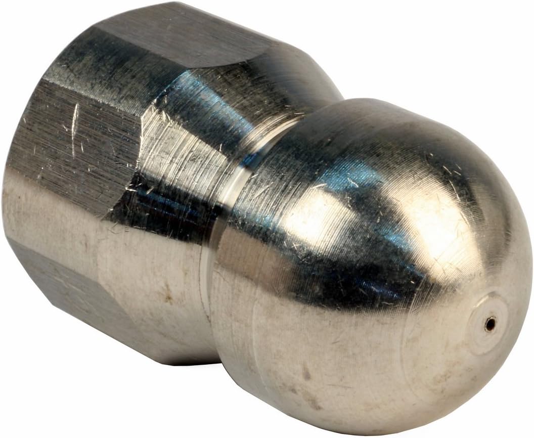 MTM Button Nose 3/8 F 4.5 Orifice Laser Fixed Sewer Jetter Nozzle 4000 PSI