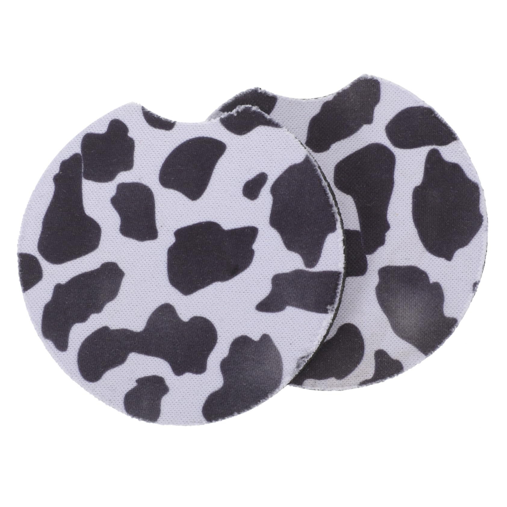 Ciieeo Pcs Car Cup Coasters Stylish Cow Pattern Coasters for Car Easy-Clean Accessories for Men