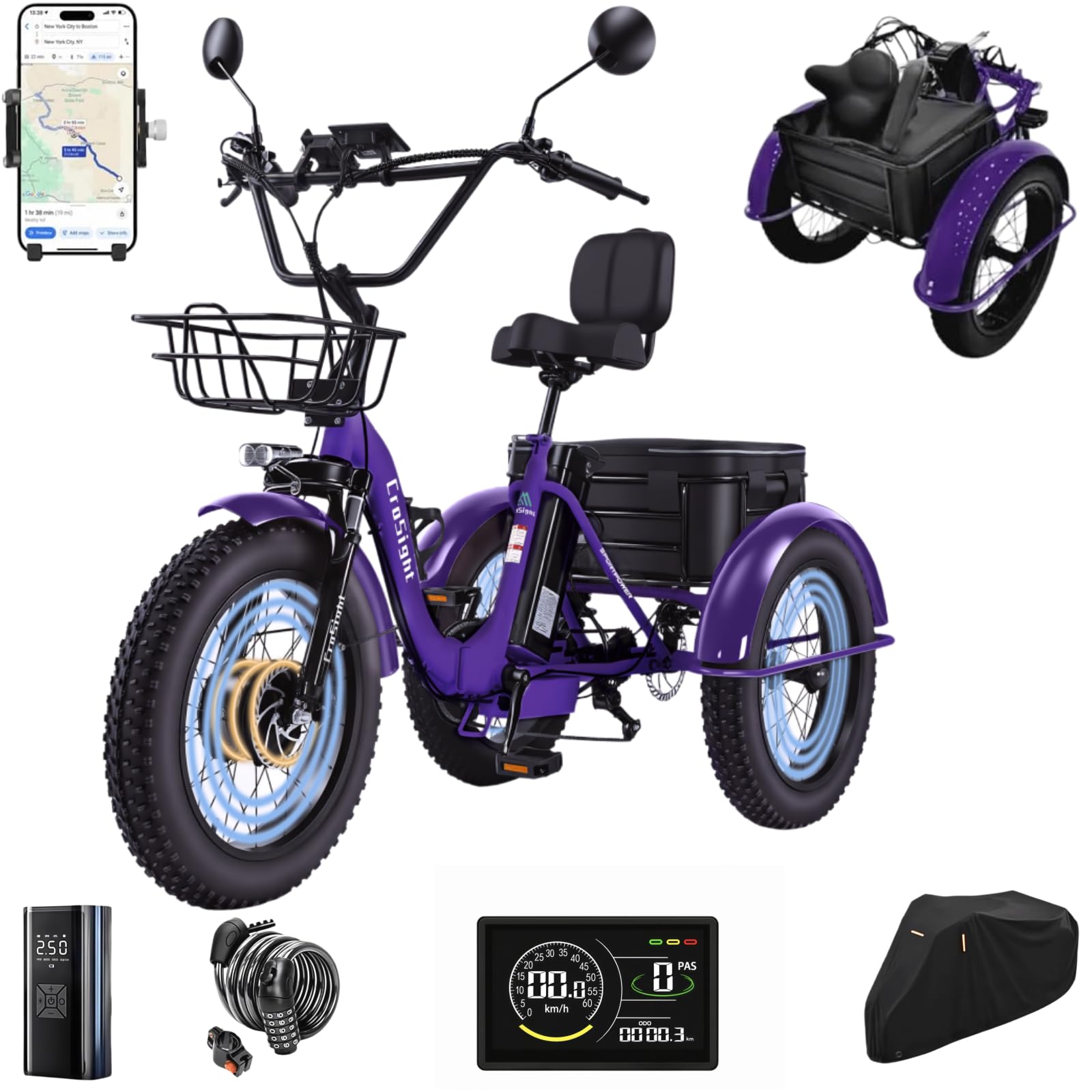 CroSight T3 Electric Tricycle
