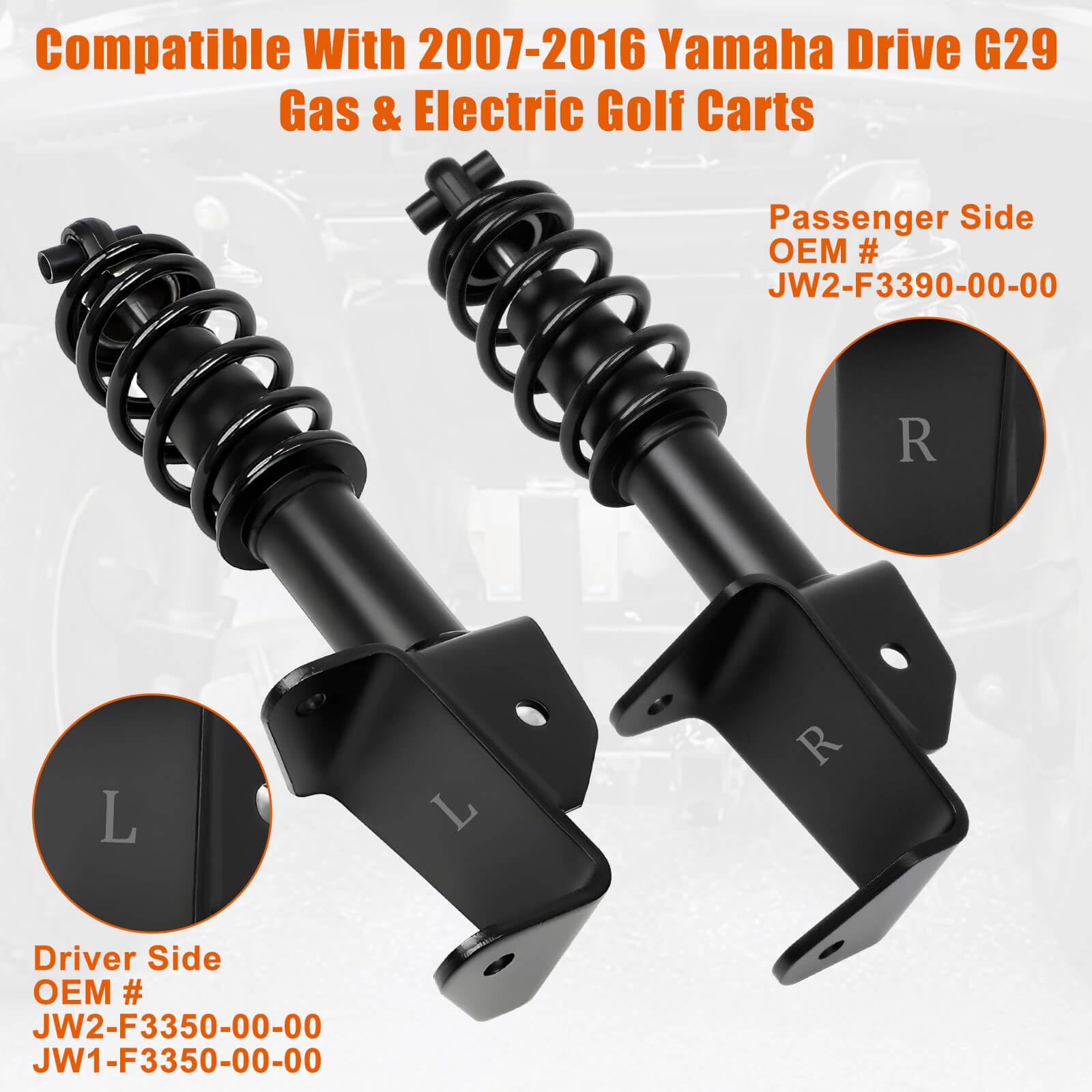 Amazon.com: Yamaha Front Shocks Absorbers Set Fit Yamaha G29 Drive