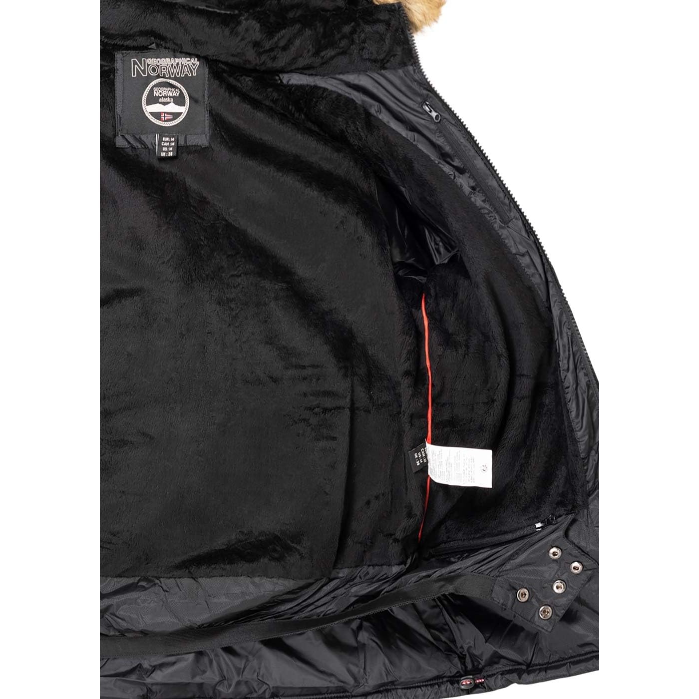 Geographical Norway Danodb Hombre Dsitribrands Production - Parka larga cálida invierno otoño - Abrigo impermeable y cortaviento con capucha y pelo sintético - Chaqueta outdoor resistente