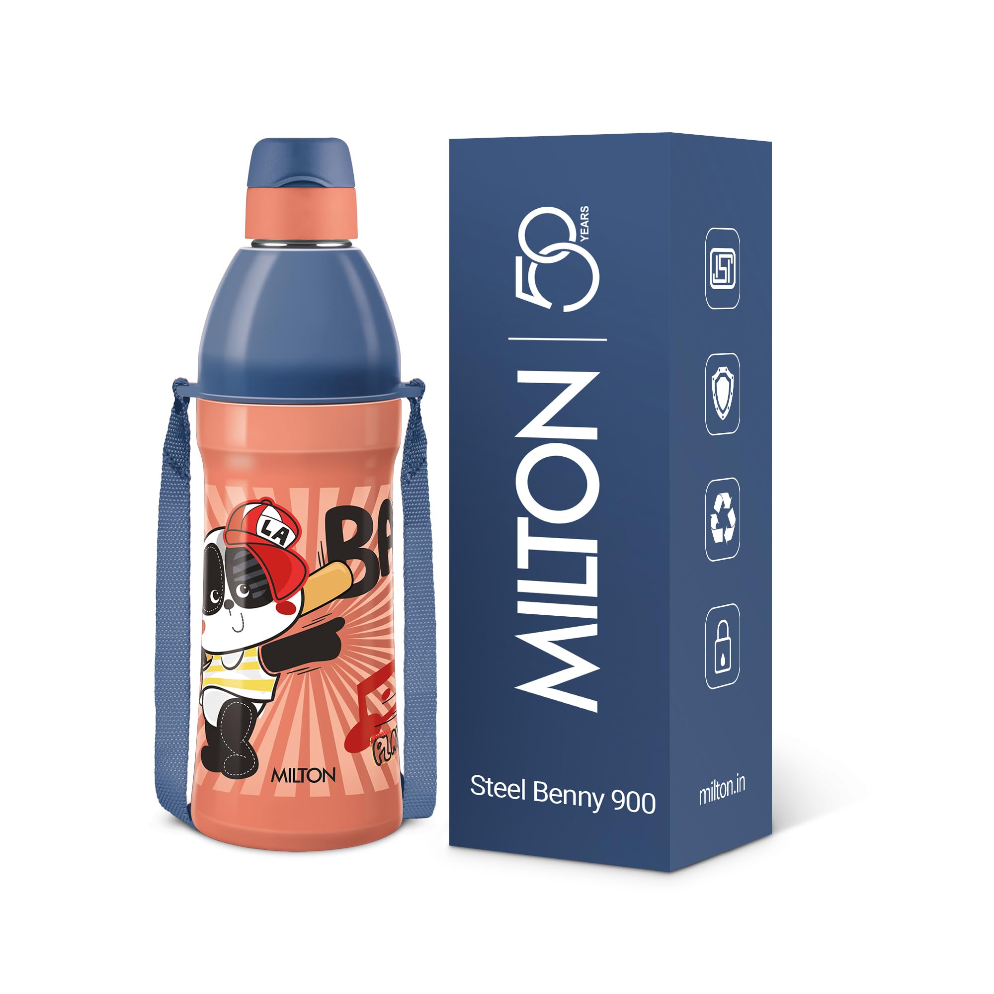 Milton Steel Benny 400 Water Bottle - Kids Leak Proof -16 Milton Steel Benny 400 Water Bottle - Kids Leak Proof -16