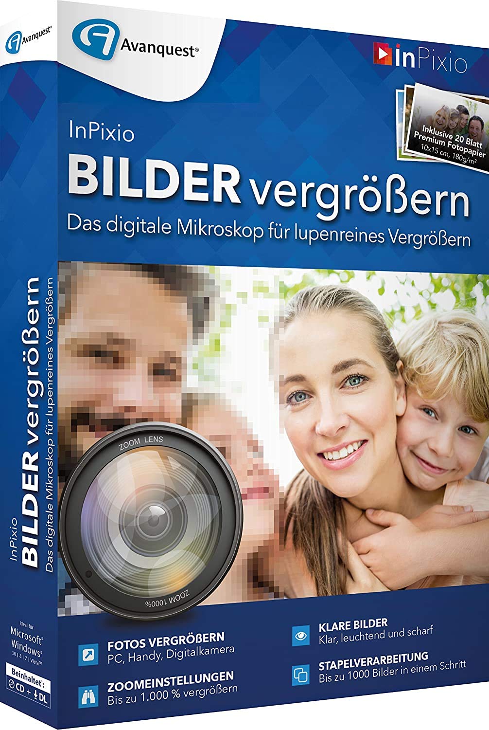 Serif PhotoPlus X7 + InPixio Bilder Vergrößern Software als Bundle
