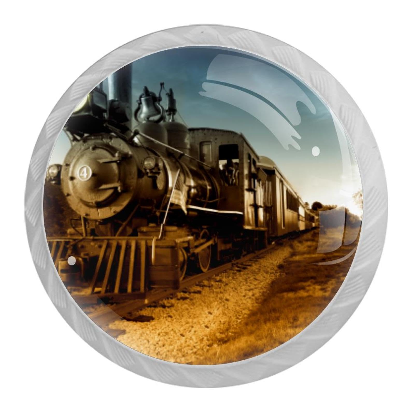 Tqmspg Multi03 4 Pieces Drawer Pulls Train Door Knobs Dresser Handles For Kitchen Wardrobe Cupboard Hardware Furniture
