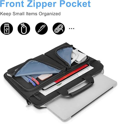 Miniatura 2 de MOSISO 360 - Bolsa de hombro protectora para laptop de 15.6 pulgadas, compatible con MacBook, HP, Dell, Lenovo, Asus, laptop, bolsa de computadora