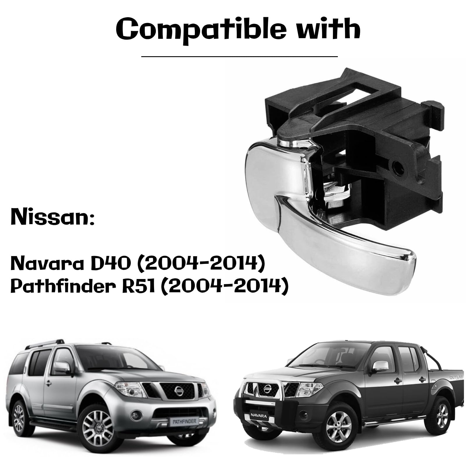 Twowinds Maniglia 80671-4X02B Compatibile con Nissan Navara D40 - Sinistra