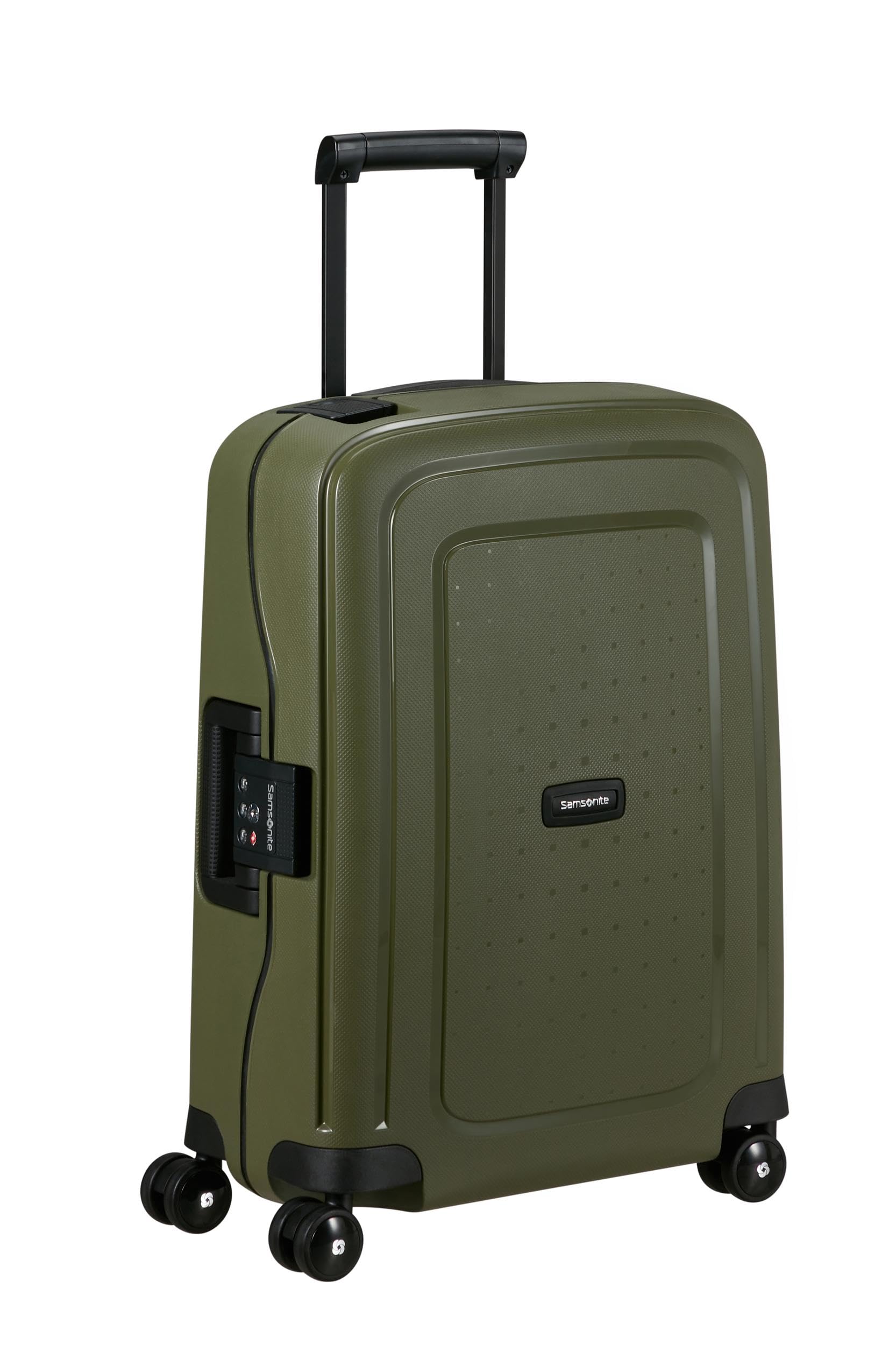 Samsonite S'Cure - Spinner S, Bagaglio a Mano, S (55 cm), 34 L, Verde (Olive)
