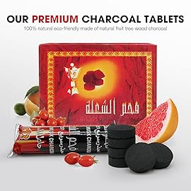 MEKER Quick Light Charcoal Briquettes, Charcoal Disk Lights, 33 mm Nature Coal Disks, Instant Fire Coal Tablet, Charcoal Burner (200Pcs)