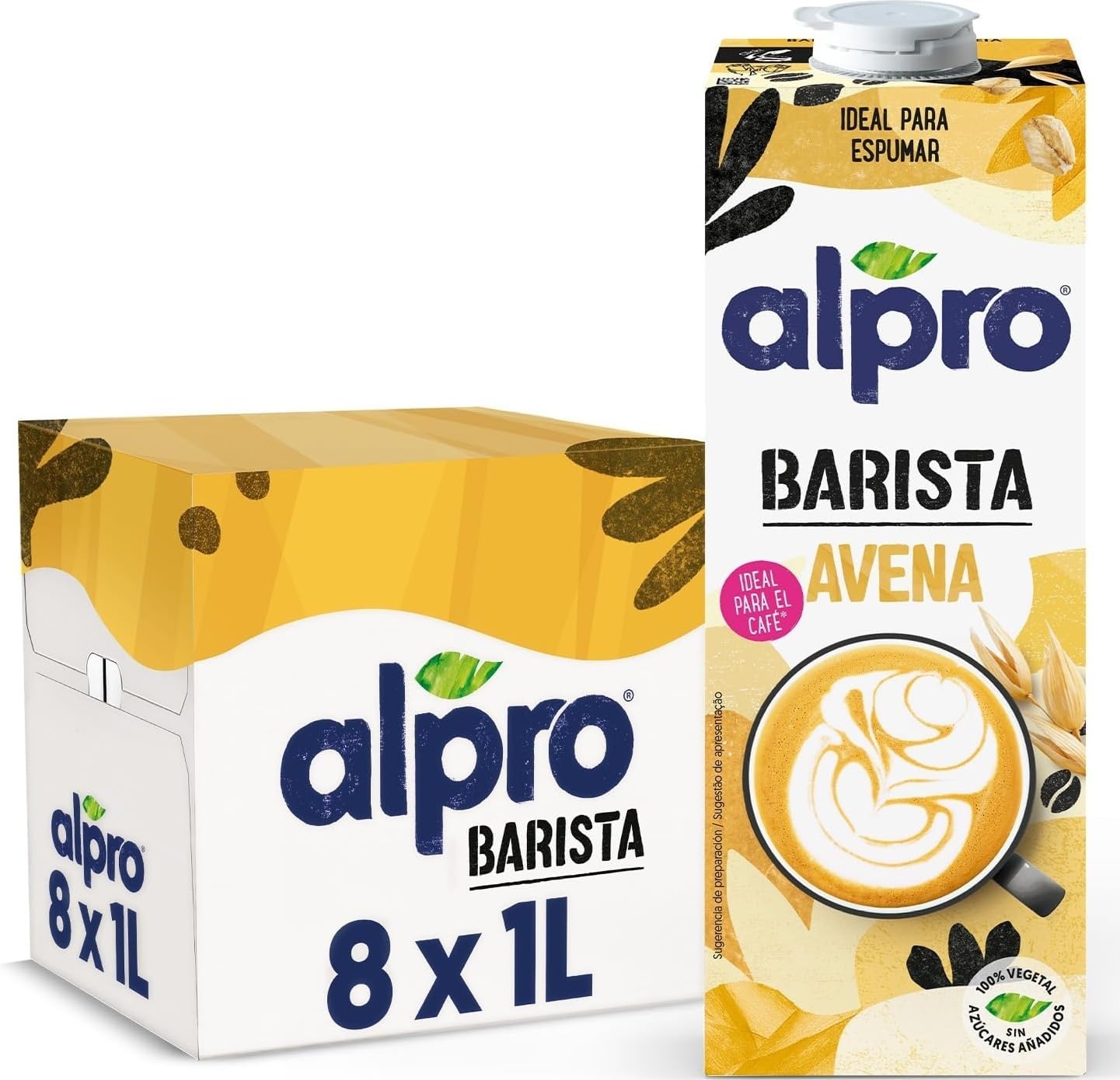 – Alpro Barista Oat Drink Long Life Milk Alternative 1L (8 Pack)