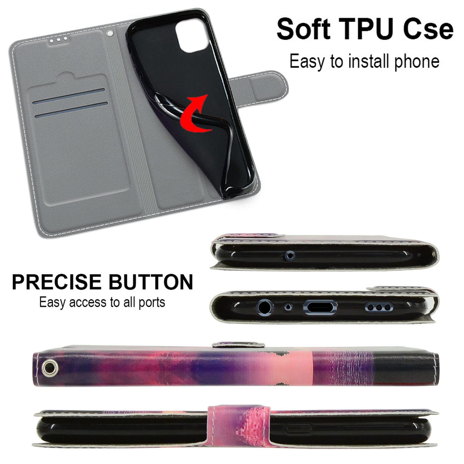 Foluu Custodia A Portafoglio In Tela Per Xiaomi 12T Pro / 12T (2022) - Con Slot Carte, Chiusura Magnetica E Cavalletto