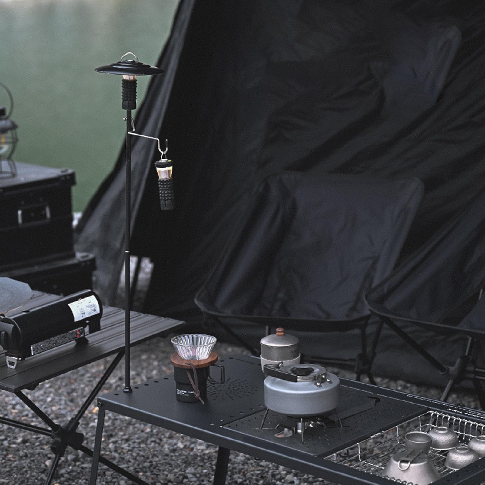 Amazon.co.jp: キャンプ用ランタンスタンド ポータブル折りたたみ