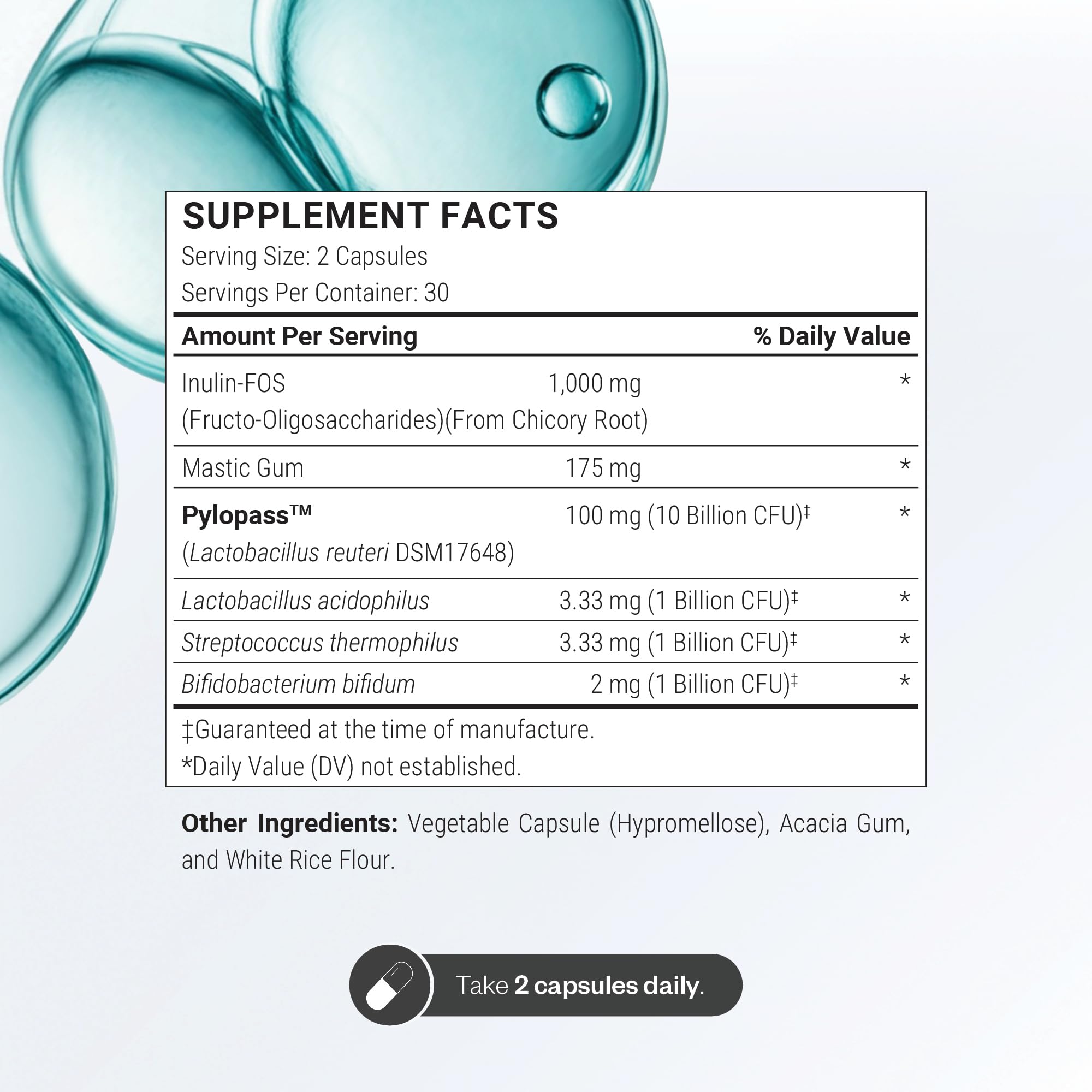 Supersmart H. Pylori Advanced Formula (Mastic Gum, Probiotics & Prebiotic) - Complete Action | Made in USA | Non-GMO & Gluten Free - 60 Vegetarian Capsules — Amazon image 3