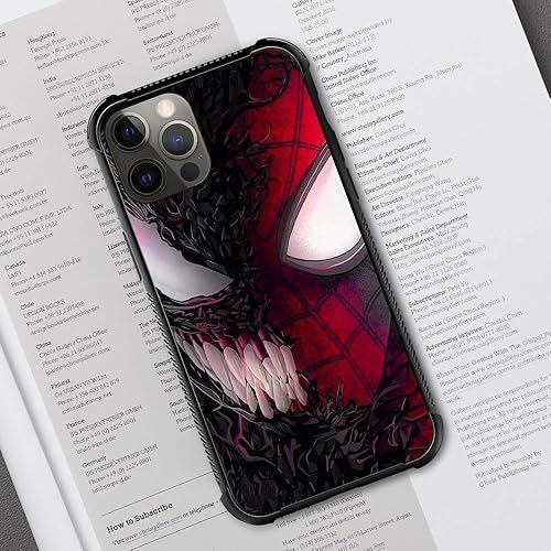 Miniatura 4 de Henok Funda compatible con iPhone 11 Pro Max, diseño retro HS Black Hero Red Spider con antideslizante, a prueba de golpes, protección de placa