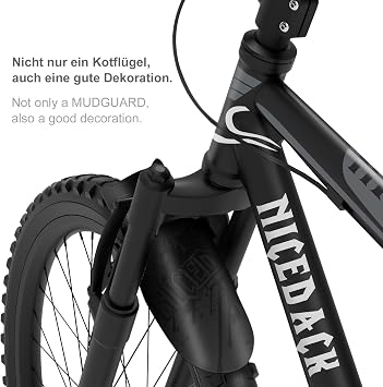 Bike Fender, Adjustable MTB Mud Guard, Front and Rear Compatible Mudguards, Fits 650B 20 26 27.5 29 inch Fat Tire Bikes and All Disc Brake Bicycles