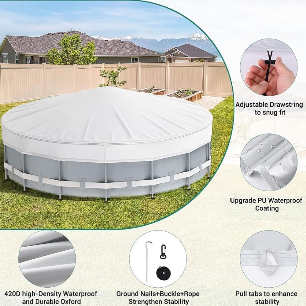 Copertura per piscina rotonda, copertura per piscina con telaio per