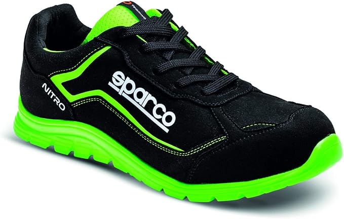 Sparco 0752247NRVF, Zapatillas Nitro S3 Black/Fluo Green, 47 EU Unisex  Adulto, 42/50 : Amazon.es: Coche y moto