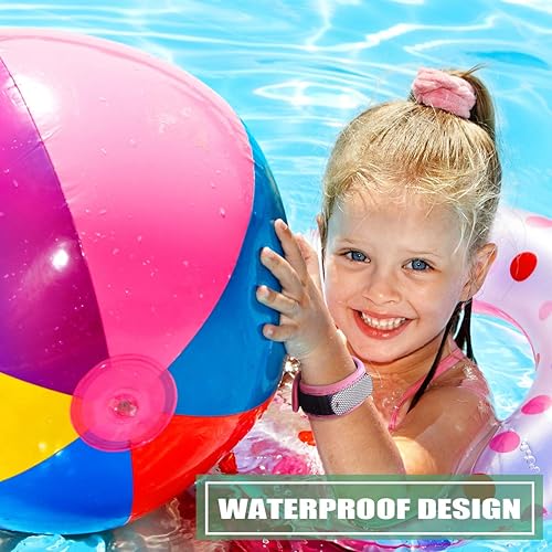 Miniatura 5 de Paquete de 2 pulseras de mosquitos con 4 repuestos de aceites esenciales, pulseras impermeables para niños y adultos, cierre natural sin Deet,