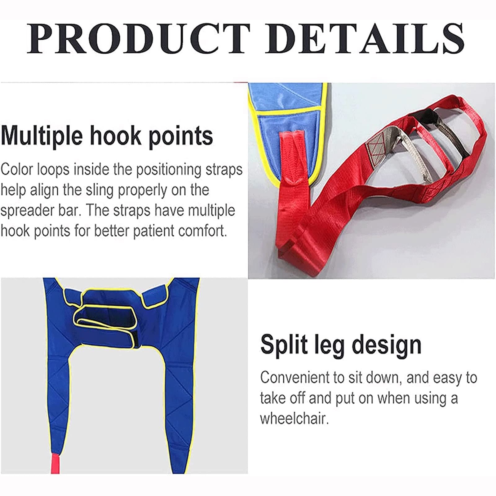 Arnés Elevación Paciente Cuerpo Completo, Correa De Cinturón De Transferencia De Cuerpo Completo Eslinga Para Pierna Dividida Eslinga Para Elevador Con Inodoro Para Discapacitados, 507 LB ( Size : L )