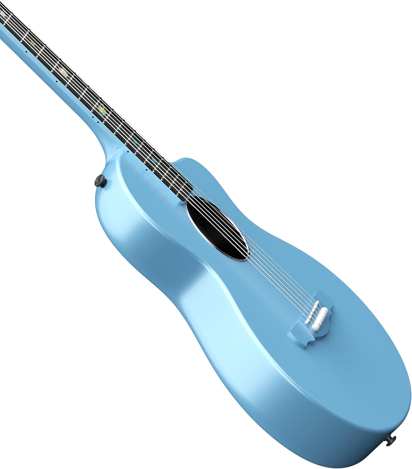 Natasha Carbon Fiber Acoustic Guitar, 38-inch Steel-string Guitarra,Durable 6-string Ultra-thin Guitar for Beginners (Blue)