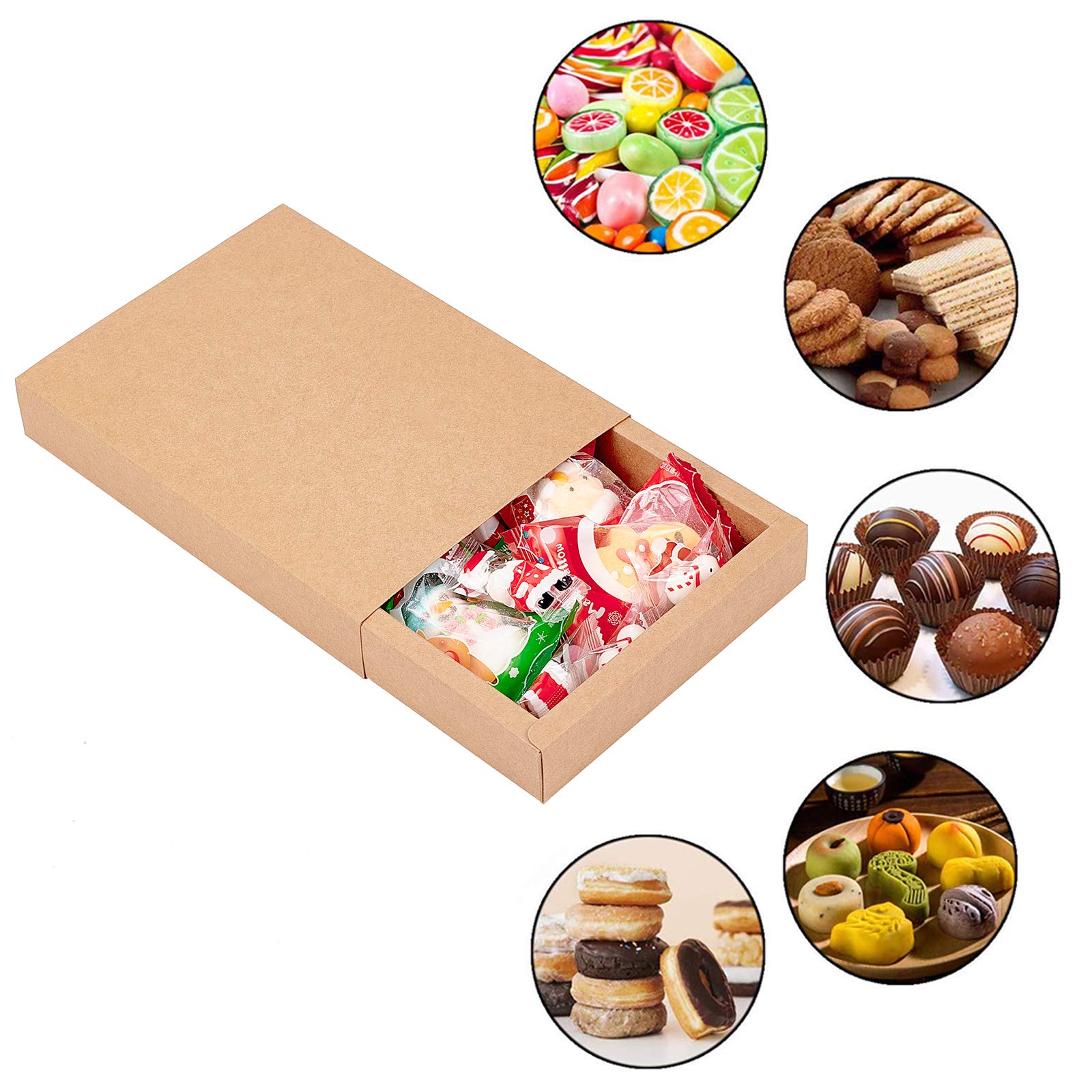 BENECREAT 10 Pack Scatola di Carta Kraft Marrone 20x15x3cm per Sapone Gioielli Caramelle Snack Scatole Piccole Scatole Regalo per Confezioni Regalo, Natale, Matrimonio, Bomboniere