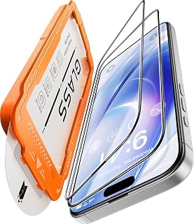 iphone Pro ガラスフィルム 用【米軍No.1規格航空材料&独創的なガイド枠】 2枚セット 全面保護 最強硬度10H 耐衝撃 気泡なし | いphone pro 保護フィルム Zeniss 自動吸着 貼付け簡単 iphoneproフィルム 超クリア画質 高光沢 ブルーライトカット 目の疲れ軽減 アイフォン プロ 指紋防止 破損防止 飛散防止 超フィット感 6.3インチ