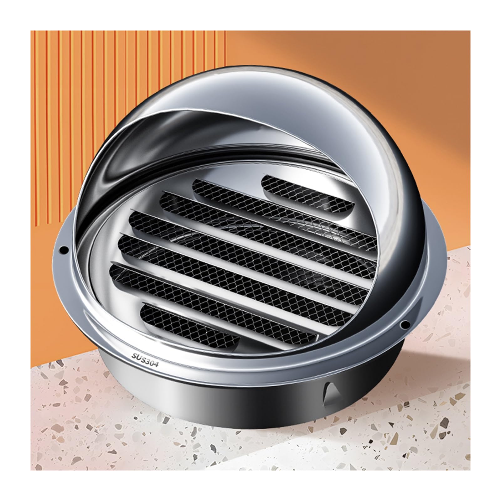 Cubiertas for paredes exteriores de cocina con extractor de aire redondo de 160mm